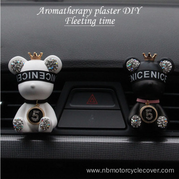 Diamond Studded Bear Portable Car Vent Aromatherapy Clip